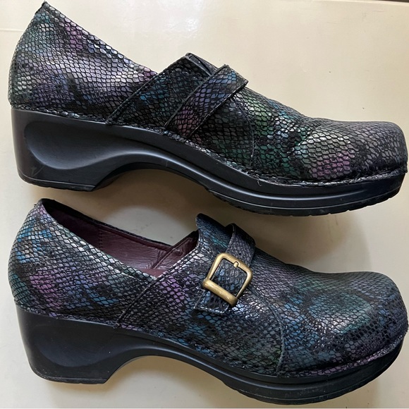 Sanita purple embossed croc Danielle clogs, 41 - Picture 4 of 11